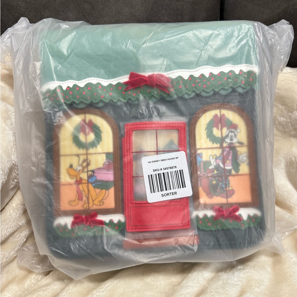 Loungefly BoxLunch Disney Mickey & Friends Holiday House Figural Mini Backpack - Picture 7 of 8